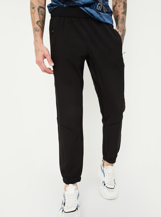 Men Solid Active Joggers