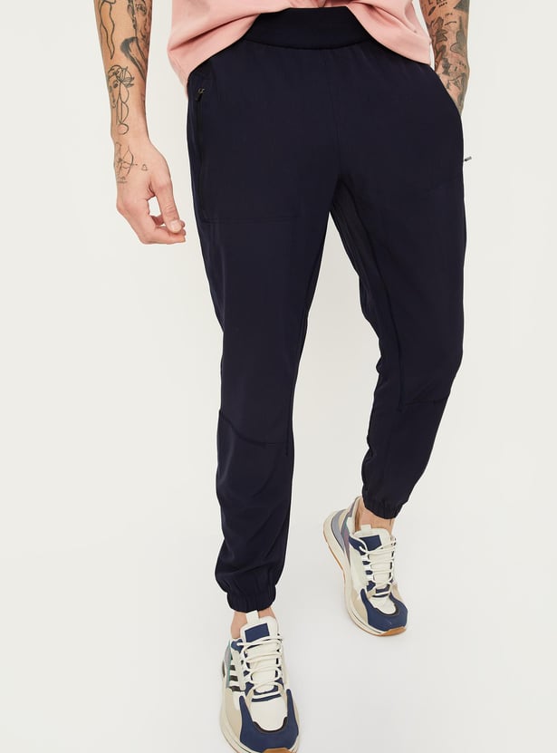 Men Solid Active Joggers