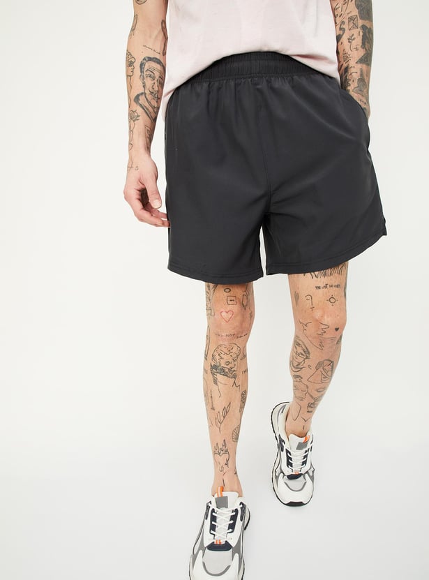 Men Solid Athleisure Shorts