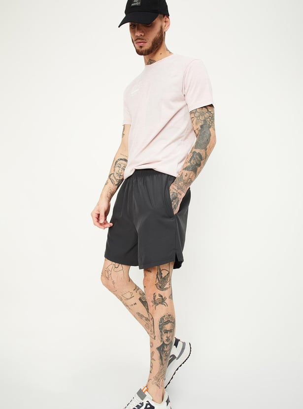 Men Solid Athleisure Shorts