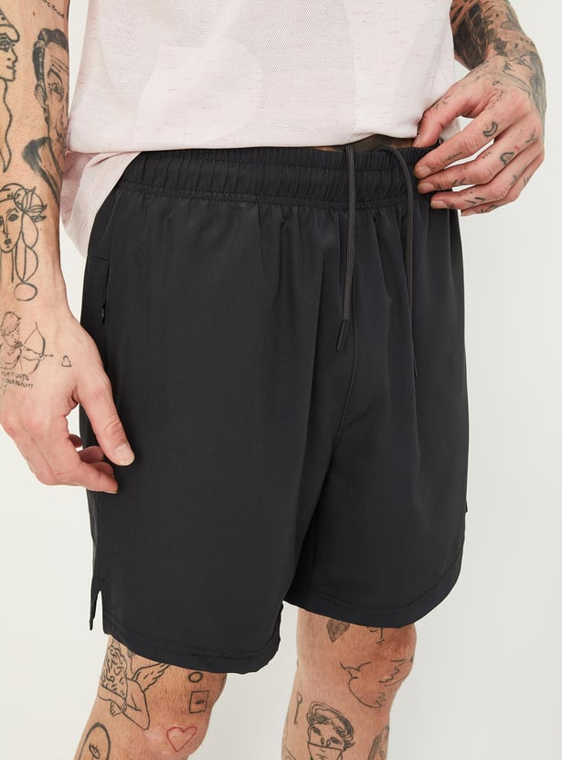 Men Solid Athleisure Shorts