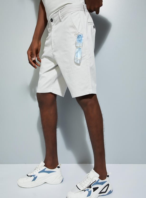 URB_N Men Slim Fit Solid Shorts