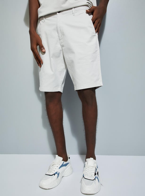 URB_N Men Slim Fit Solid Shorts