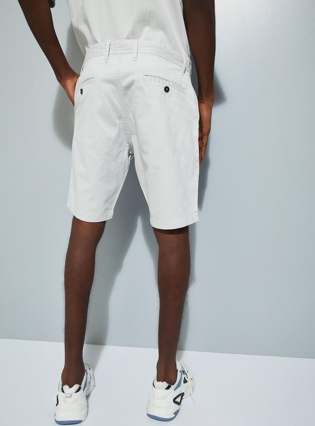 URB_N Men Slim Fit Solid Shorts