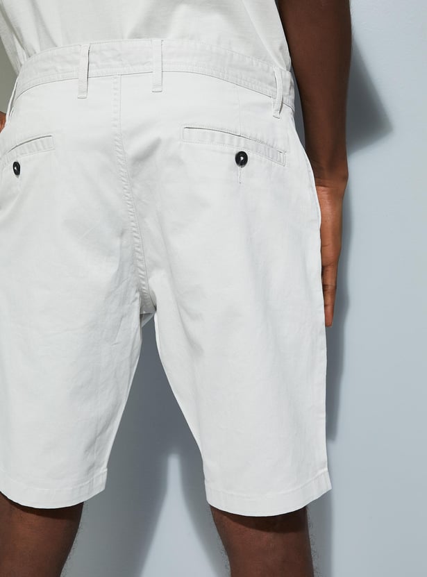 URB_N Men Slim Fit Solid Shorts
