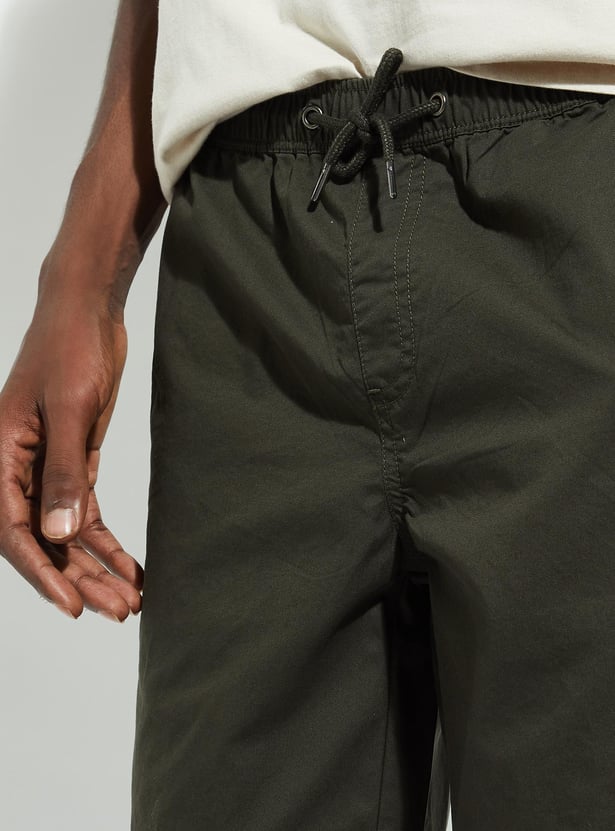 URB_N Men Slim Fit Solid Shorts