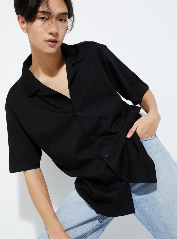 URB_N Men Regular Fit Resort Collar Shirt
