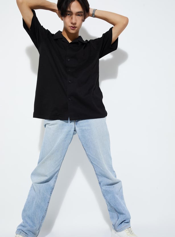 URB_N Men Regular Fit Resort Collar Shirt