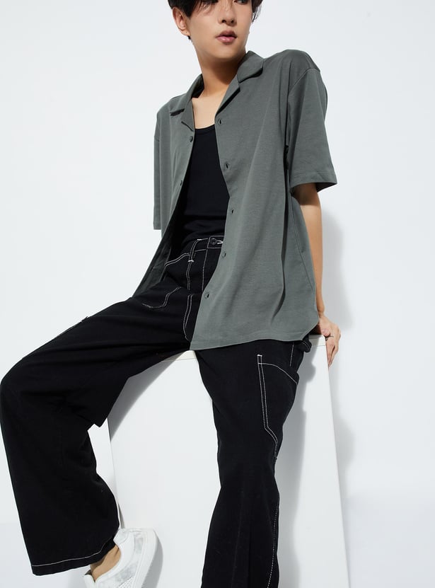 URB_N Men Regular Fit Resort Collar Shirt
