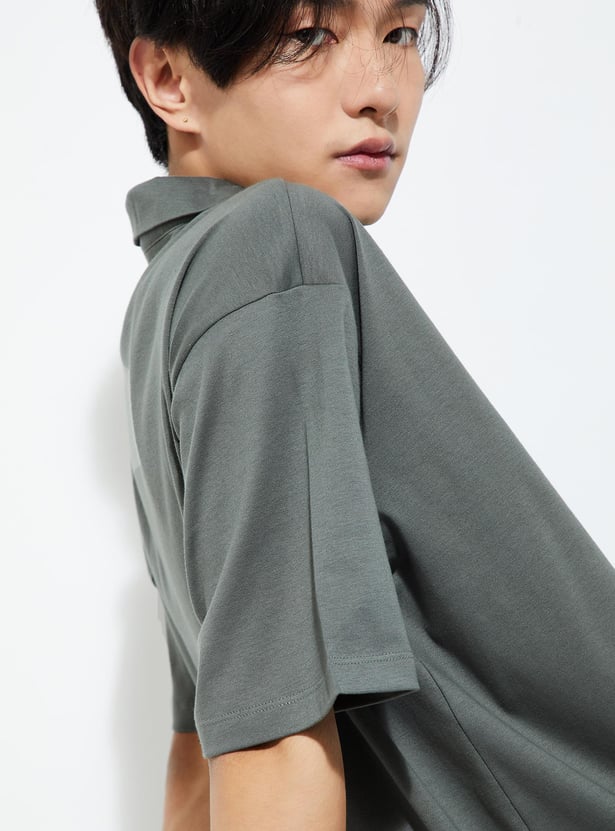 URB_N Men Regular Fit Resort Collar Shirt