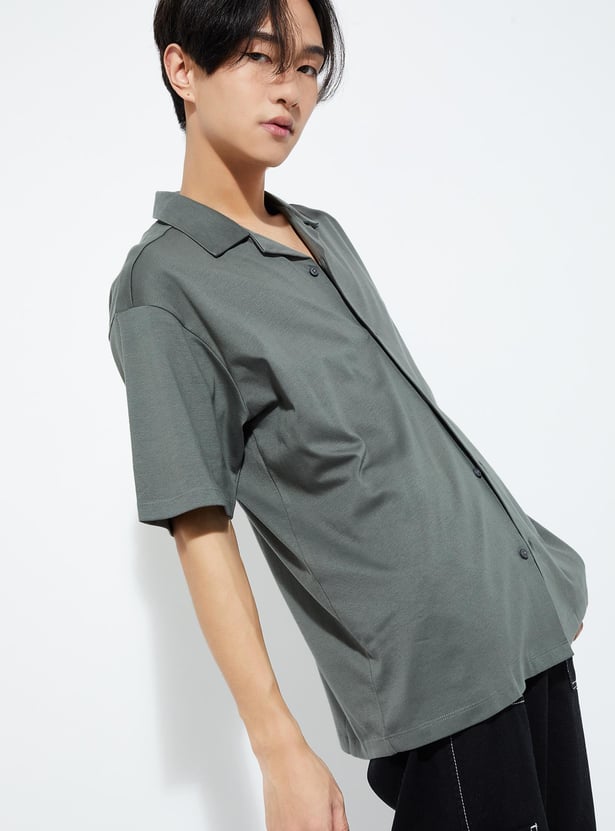 URB_N Men Regular Fit Resort Collar Shirt