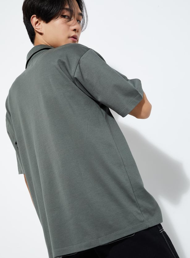 URB_N Men Regular Fit Resort Collar Shirt