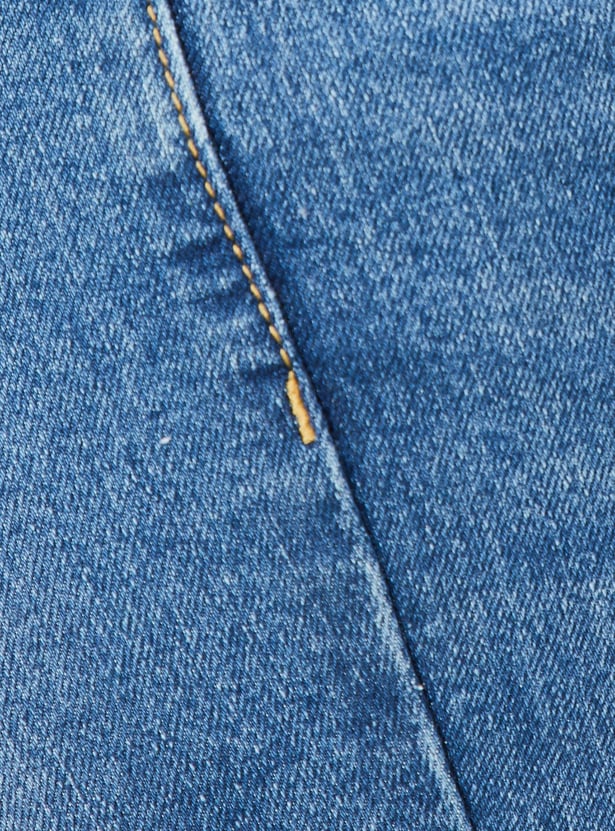 Girls Washed Flared Jeans