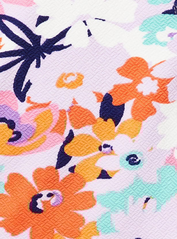 Girls Printed Fit and Flare Dress