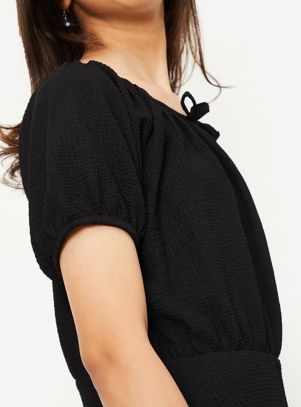 Girls Textured Knit Dress