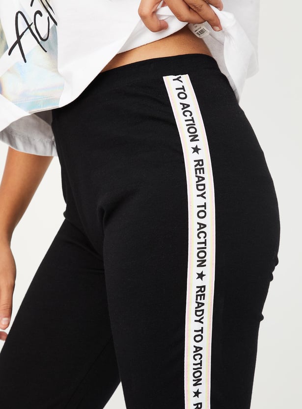Girls Side Taped Track Pants