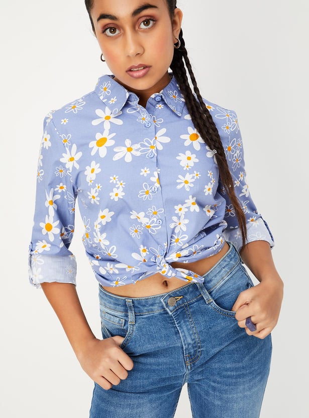 Girls Printed Casual Shirt