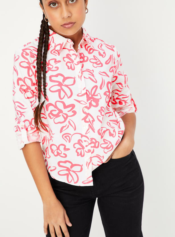 Girls Printed Casual Shirt