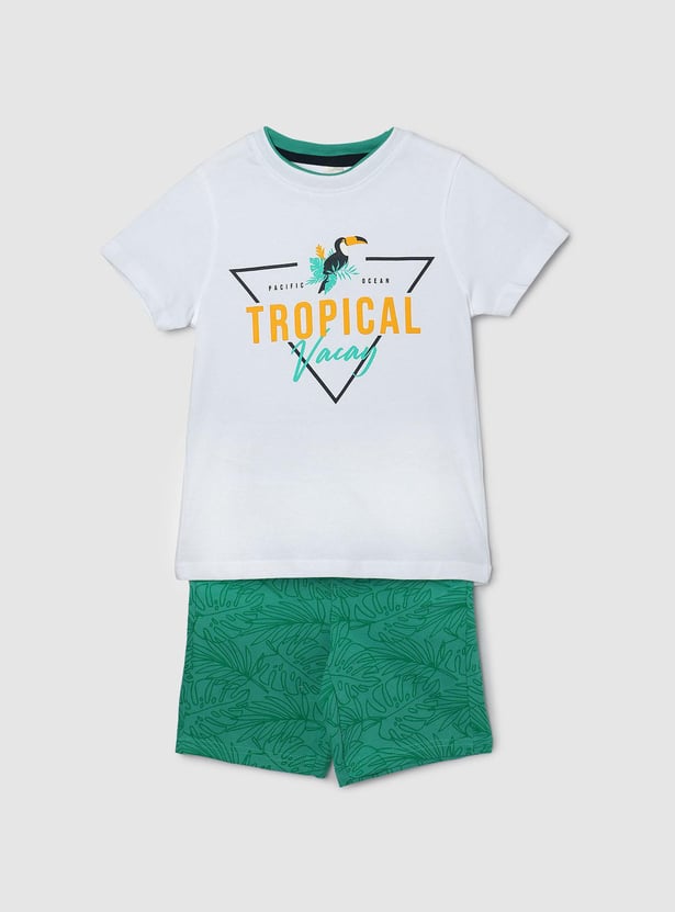 Boys Printed Sleepwear Shorts Set