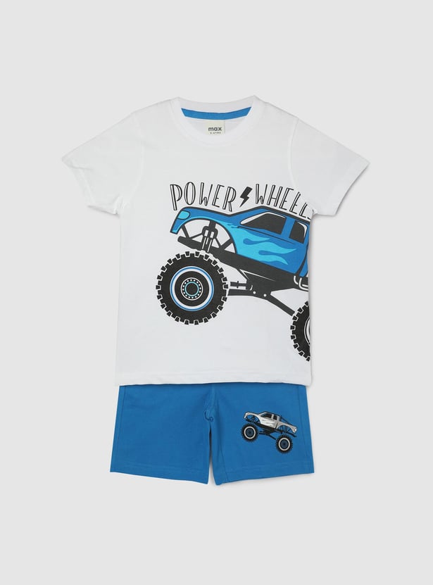 Boys Printed Sleepwear Shorts Set