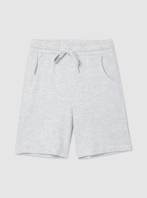 Boys Solid Elasticated Shorts