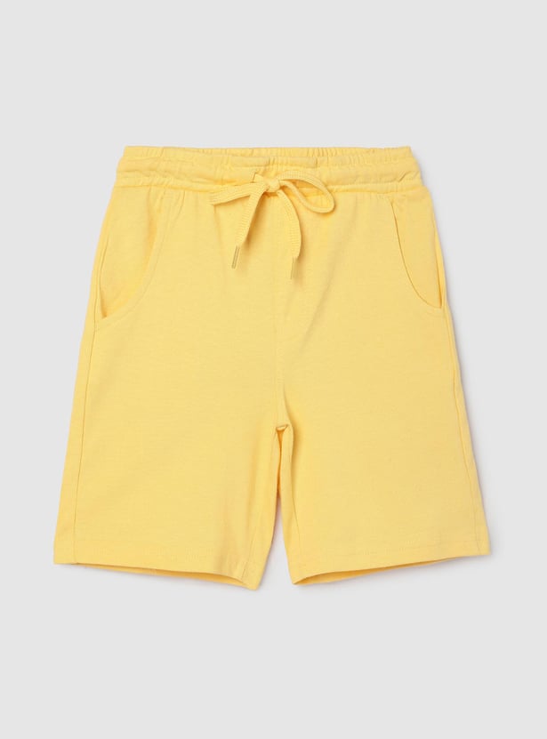 Boys Solid Elasticated Shorts