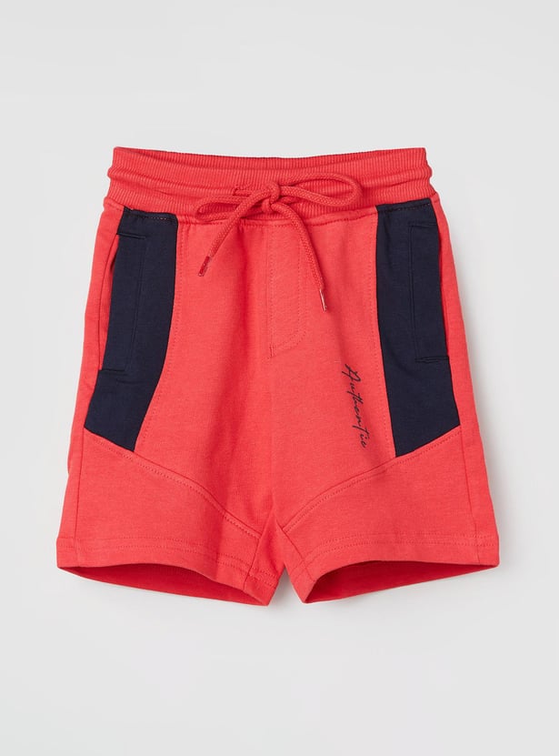 Boys Colourblocked Drawstring Shorts