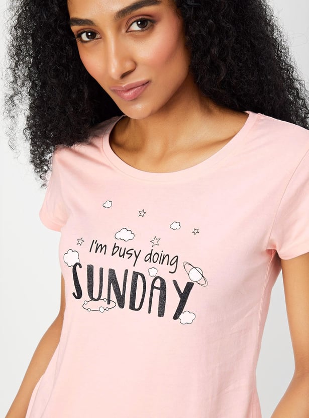 Women Quirky Printed PJ Set