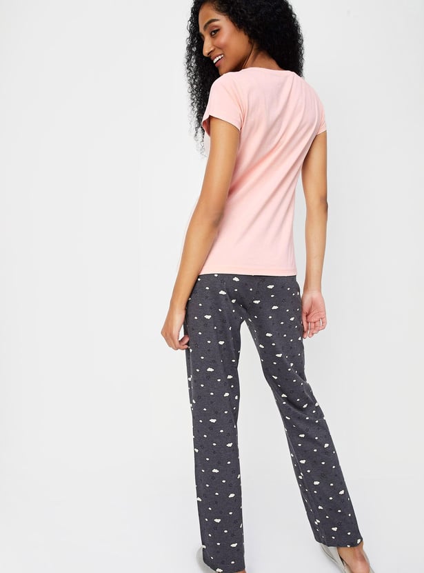 Women Quirky Printed PJ Set