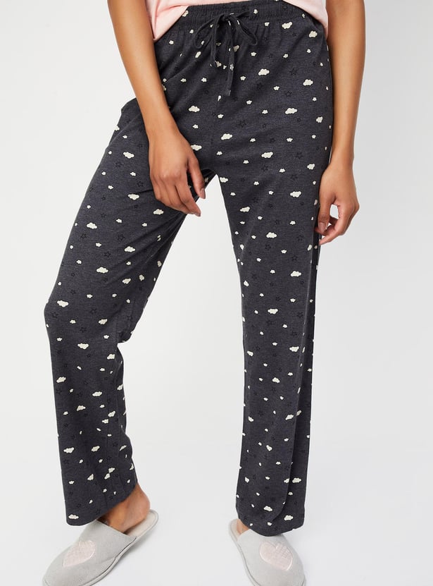 Women Quirky Printed PJ Set