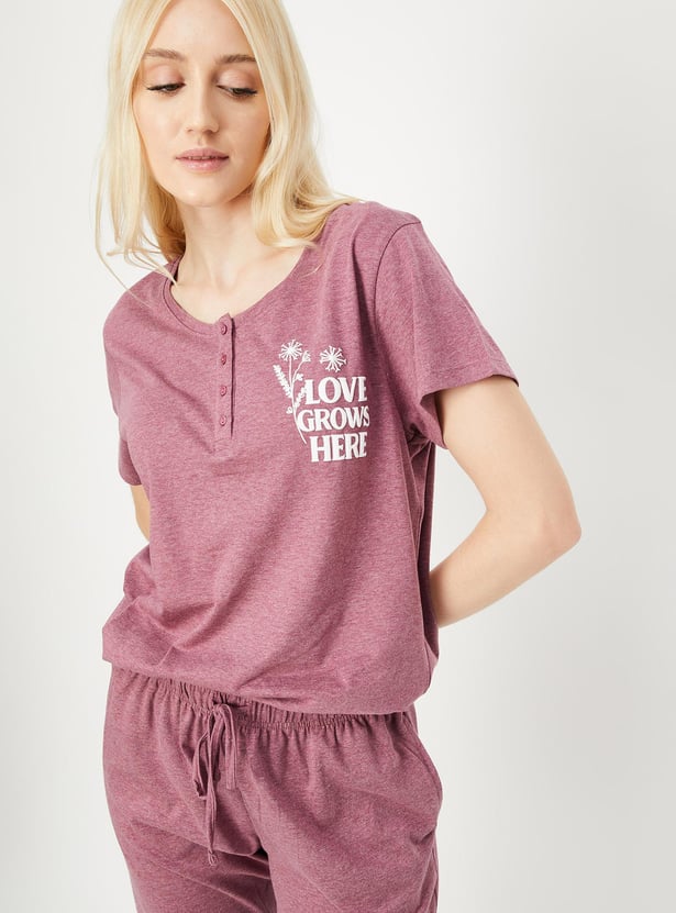 Women Printed PJ Set