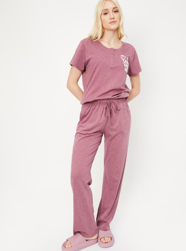 Women Printed PJ Set