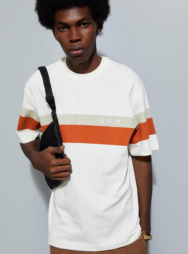 URB_N Men Oversized Striped T-shirt