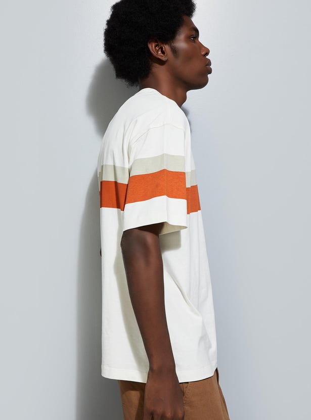 URB_N Men Oversized Striped T-shirt