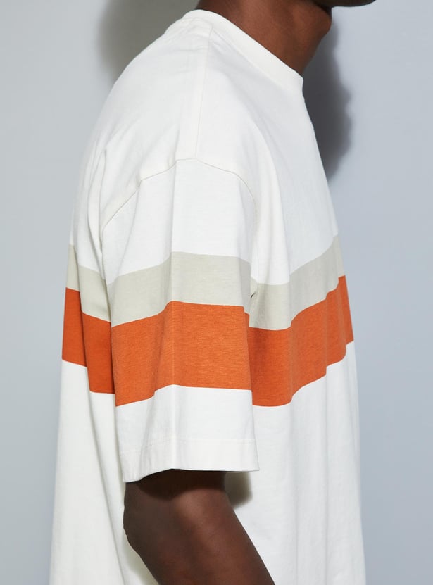 URB_N Men Oversized Striped T-shirt