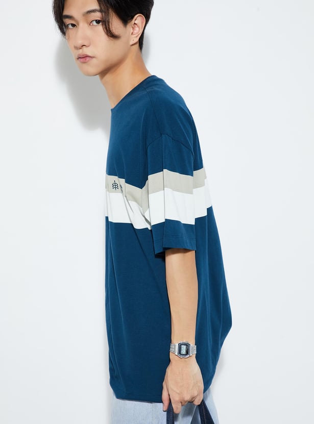 URB_N Men Oversized Striped T-shirt