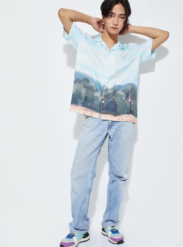 URB_N Men Relaxed Fit Printed Resort Shirt