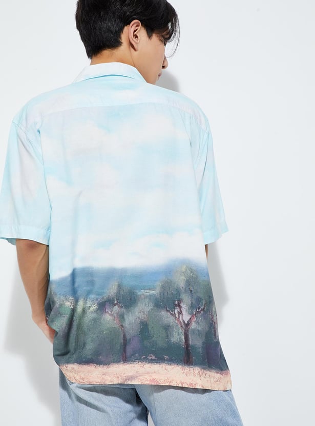 URB_N Men Relaxed Fit Printed Resort Shirt