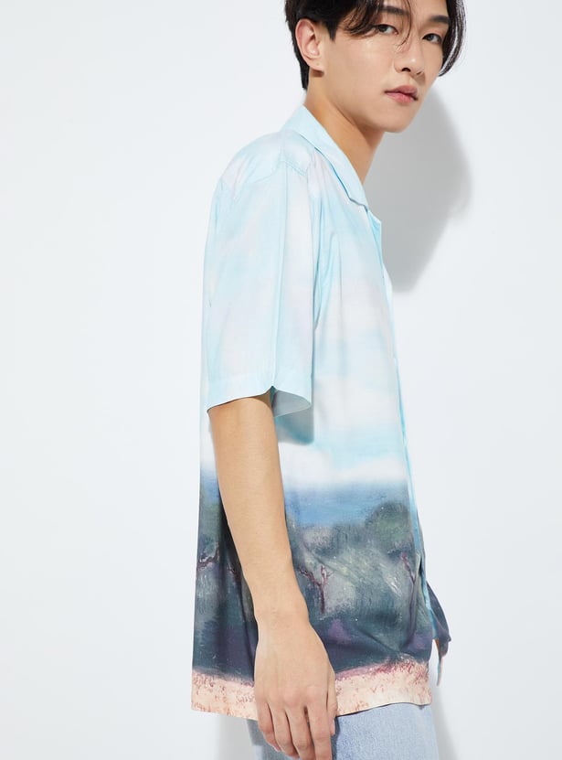 URB_N Men Relaxed Fit Printed Resort Shirt