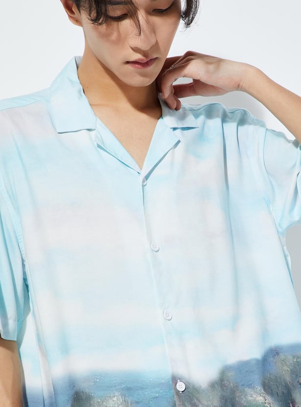 URB_N Men Relaxed Fit Printed Resort Shirt