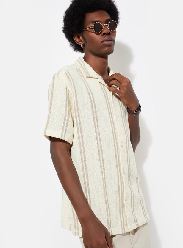 URB_N Men Striped Resort Shirt