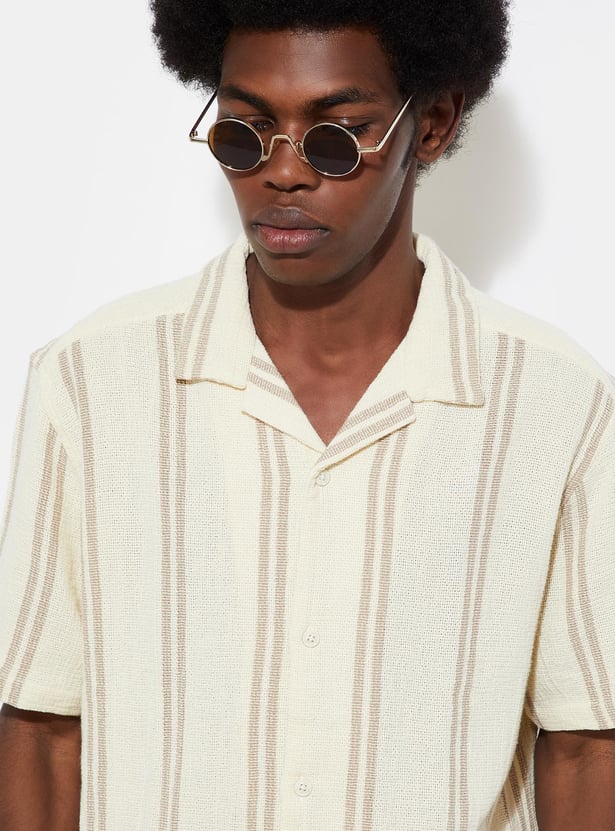 URB_N Men Striped Resort Shirt