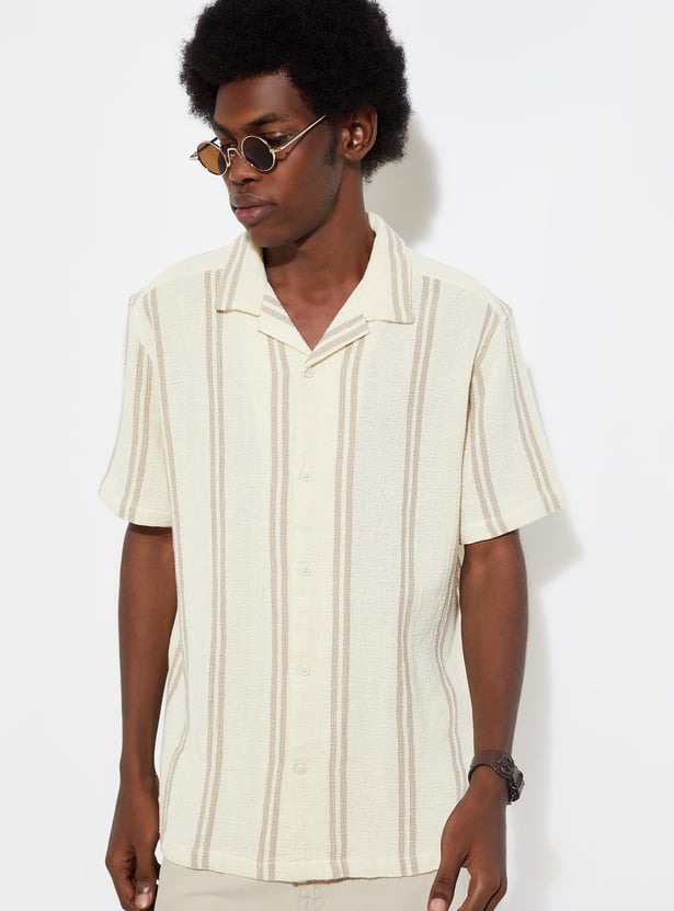 URB_N Men Striped Resort Shirt