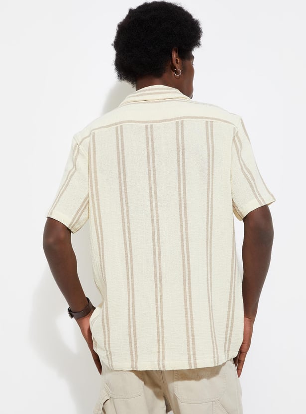 URB_N Men Striped Resort Shirt