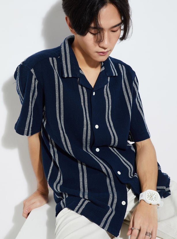 URB_N Men Striped Resort Shirt