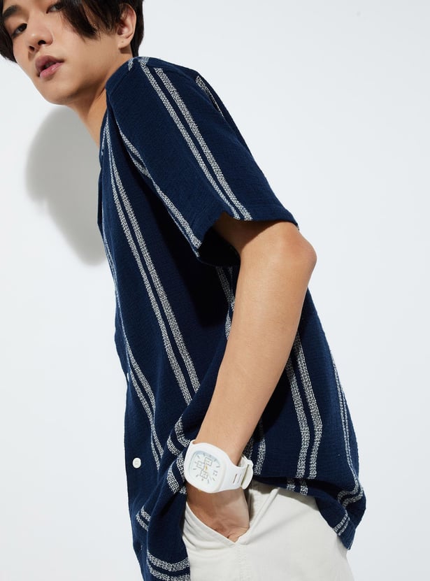 URB_N Men Striped Resort Shirt