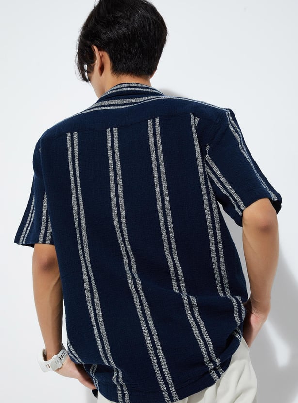 URB_N Men Striped Resort Shirt