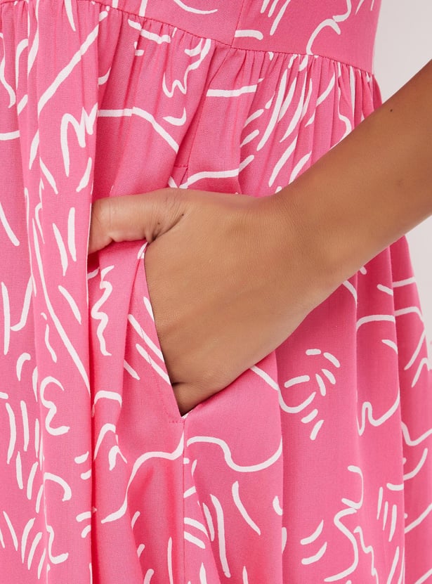 Women Printed Shirt Dress