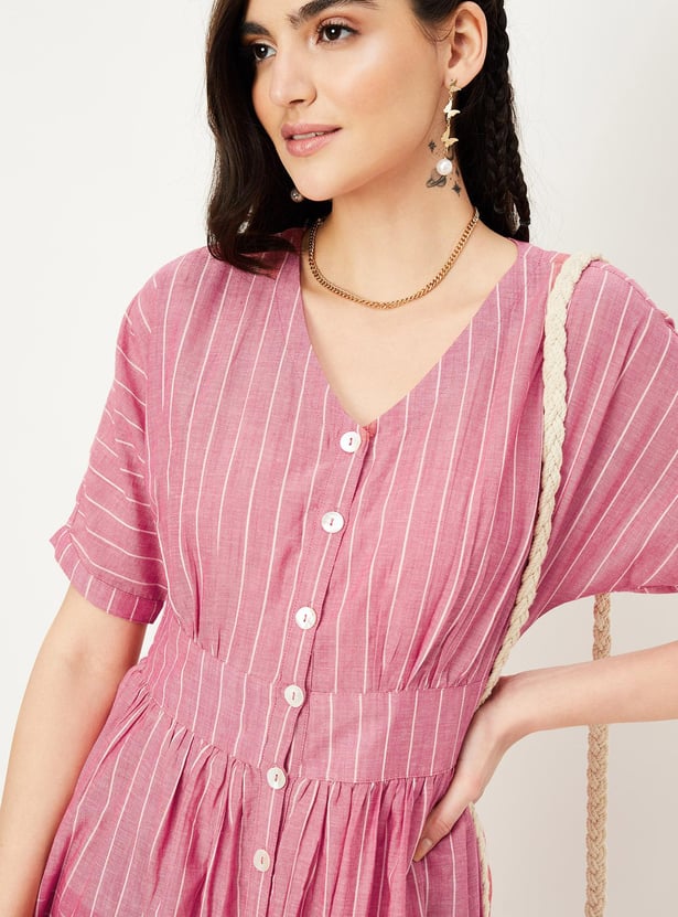 Women Checked A-line Dress