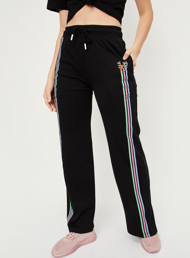 Black Multi hotsell Stripe Track Pants